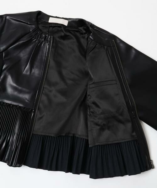 URBAN RESEARCH ROSSO / アーバンリサーチ ロッソ ブルゾン | MARILYN MOON　eco leather pleats jacket | 詳細7