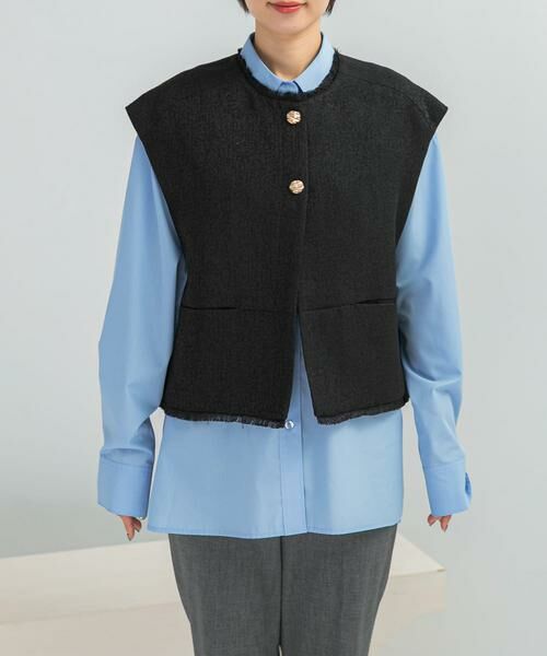 URBAN RESEARCH ROSSO / アーバンリサーチ ロッソ ベスト | CHIGNON　ツイードショートベスト | 詳細9