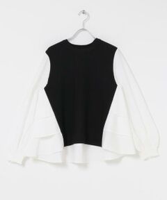 URBAN RESEARCH ROSSO / アーバンリサーチ ロッソ シャツ・ブラウス | Torrazzo Donna　Knit Fabric Tiered Blouse