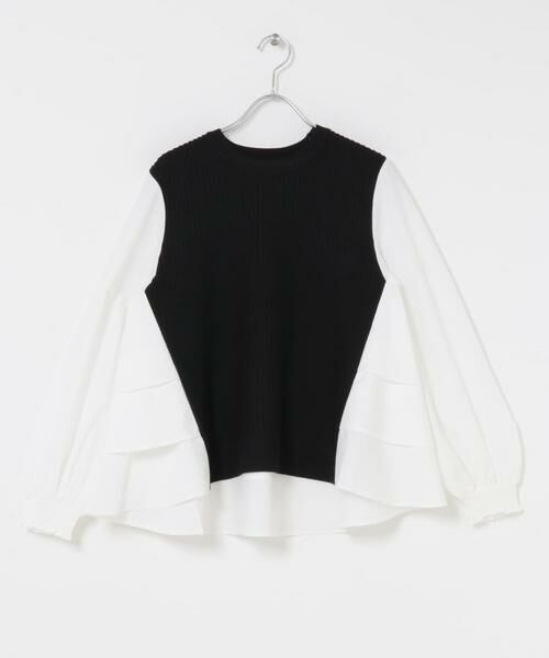 URBAN RESEARCH ROSSO / アーバンリサーチ ロッソ シャツ・ブラウス | Torrazzo Donna　Knit Fabric Tiered Blouse | 詳細3