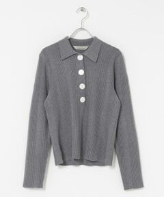 URBAN RESEARCH ROSSO / アーバンリサーチ ロッソ ニット・セーター | Torrazzo Donna　Rib Knit Polo Shirt