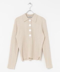 URBAN RESEARCH ROSSO / アーバンリサーチ ロッソ ニット・セーター | Torrazzo Donna　Rib Knit Polo Shirt