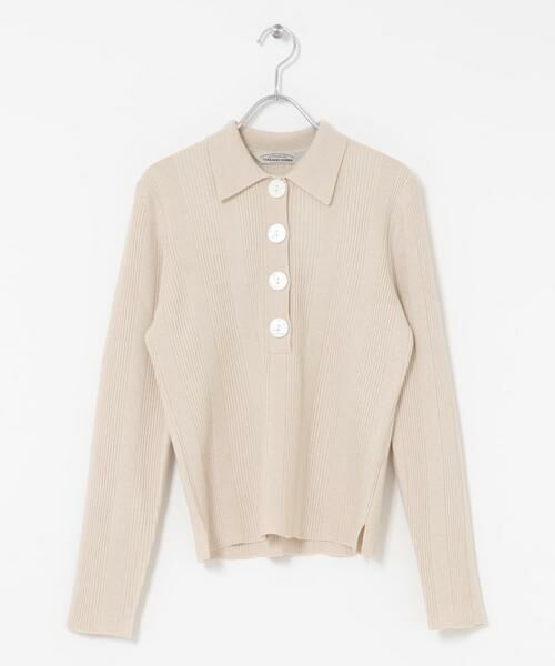 URBAN RESEARCH ROSSO / アーバンリサーチ ロッソ ニット・セーター | Torrazzo Donna　Rib Knit Polo Shirt | 詳細10
