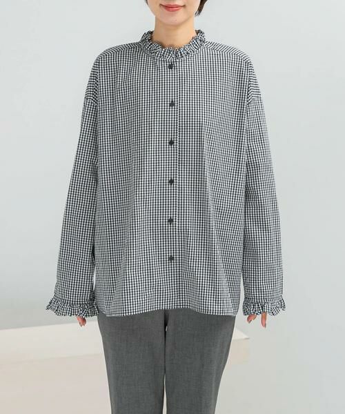 URBAN RESEARCH ROSSO / アーバンリサーチ ロッソ シャツ・ブラウス | Torrazzo Donna　Frill Collar Shirt | 詳細7