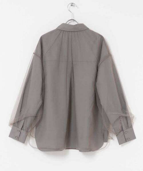 URBAN RESEARCH ROSSO / アーバンリサーチ ロッソ シャツ・ブラウス | Torrazzo Donna　Sheer Tulle Shirt | 詳細10