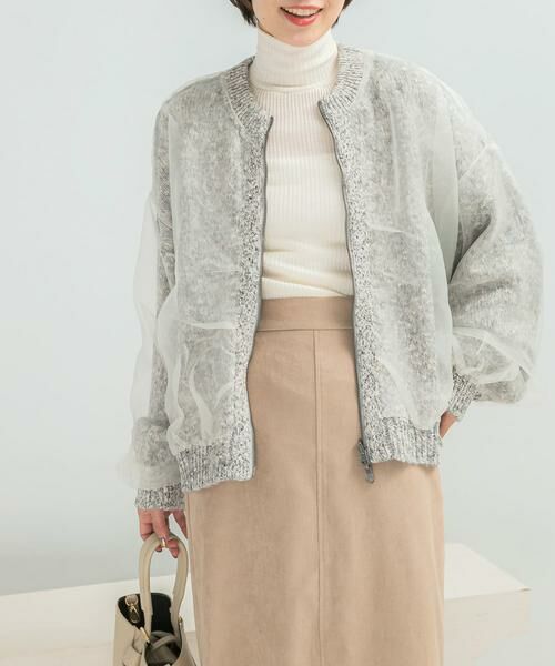 URBAN RESEARCH ROSSO / アーバンリサーチ ロッソ カーディガン・ボレロ | CHIGNON　リバーオーガンドッキングカーディガン | 詳細1