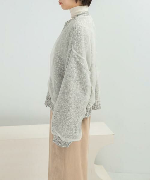 URBAN RESEARCH ROSSO / アーバンリサーチ ロッソ カーディガン・ボレロ | CHIGNON　リバーオーガンドッキングカーディガン | 詳細7