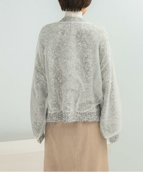 URBAN RESEARCH ROSSO / アーバンリサーチ ロッソ カーディガン・ボレロ | CHIGNON　リバーオーガンドッキングカーディガン | 詳細8