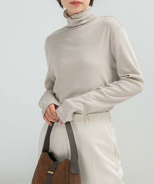 URBAN RESEARCH ROSSO / アーバンリサーチ ロッソ Tシャツ | コットンカシミヤハイネックカットソー(ベージュ系その他)