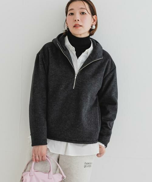 URBAN RESEARCH ROSSO / アーバンリサーチ ロッソ パーカー | F by ROSSO　シャギーフリースハーフZIPパーカー | 詳細4