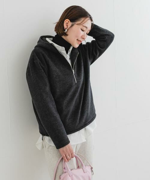 URBAN RESEARCH ROSSO / アーバンリサーチ ロッソ パーカー | F by ROSSO　シャギーフリースハーフZIPパーカー | 詳細5