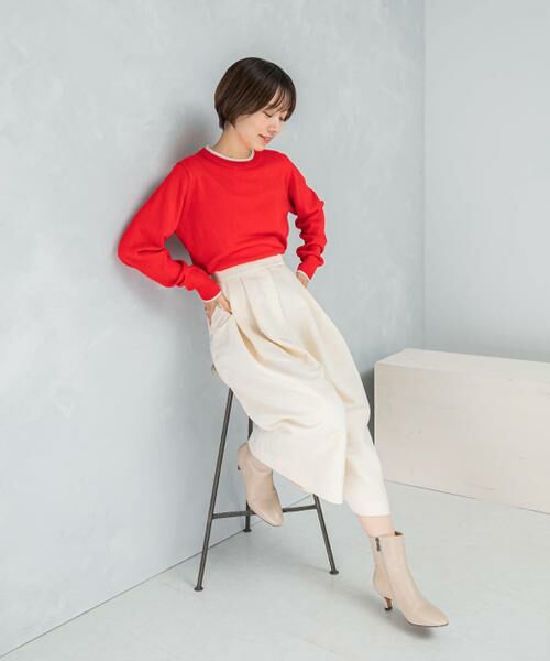 URBAN RESEARCH ROSSO / アーバンリサーチ ロッソ ニット・セーター | カシミヤ混バイカラーコンパクトニット | 詳細1