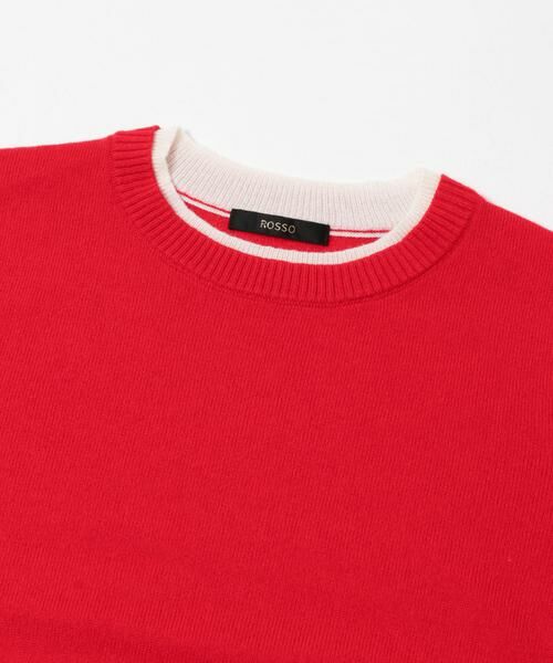 URBAN RESEARCH ROSSO / アーバンリサーチ ロッソ ニット・セーター | カシミヤ混バイカラーコンパクトニット | 詳細4
