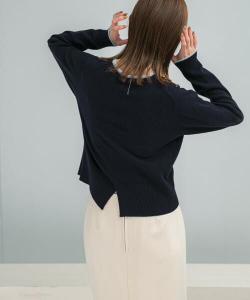 URBAN RESEARCH ROSSO/アーバンリサーチ ロッソ カシミヤ混バイカラーコンパクトニット ブルー系その他 FREE URBAN RESEARCH ROSSO/アーバンリサーチ ロッソ カシミヤ混バイカラーコンパクトニット ブルー系その他 FREE