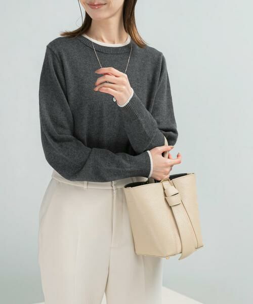 URBAN RESEARCH ROSSO / アーバンリサーチ ロッソ ニット・セーター | カシミヤ混バイカラーコンパクトニット | 詳細17