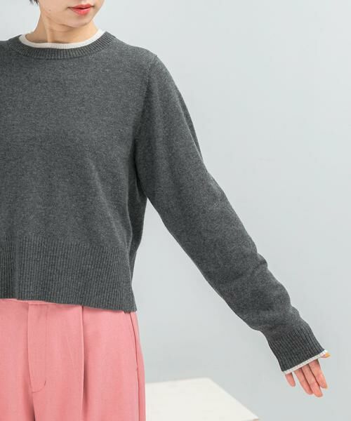 URBAN RESEARCH ROSSO / アーバンリサーチ ロッソ ニット・セーター | カシミヤ混バイカラーコンパクトニット | 詳細26