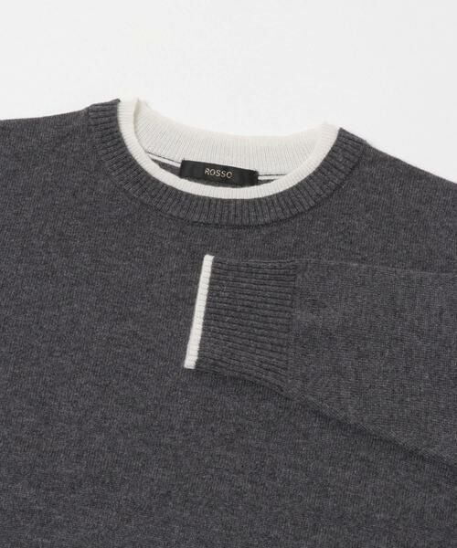 URBAN RESEARCH ROSSO / アーバンリサーチ ロッソ ニット・セーター | カシミヤ混バイカラーコンパクトニット | 詳細28