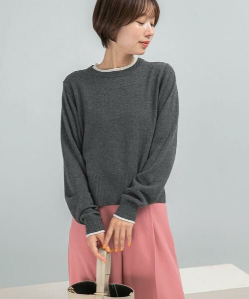 URBAN RESEARCH ROSSO / アーバンリサーチ ロッソ ニット・セーター | カシミヤ混バイカラーコンパクトニット | 詳細20