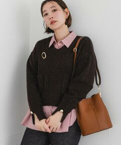 URBAN RESEARCH ROSSO / アーバンリサーチ ロッソ ニット・セーター | F by ROSSO　Vネック釦デザインニット