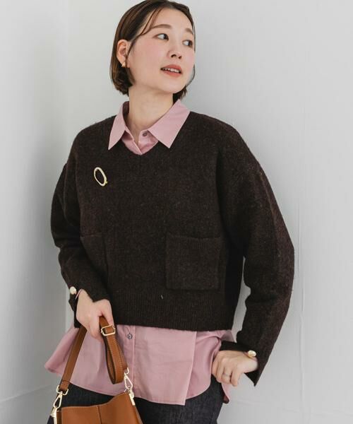 URBAN RESEARCH ROSSO / アーバンリサーチ ロッソ ニット・セーター | F by ROSSO　Vネック釦デザインニット | 詳細3