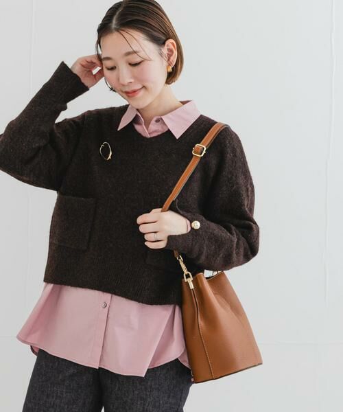 URBAN RESEARCH ROSSO / アーバンリサーチ ロッソ ニット・セーター | F by ROSSO　Vネック釦デザインニット | 詳細4