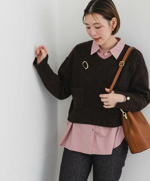 URBAN RESEARCH ROSSO / アーバンリサーチ ロッソ ニット・セーター | F by ROSSO　Vネック釦デザインニット | 詳細5