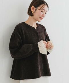 URBAN RESEARCH ROSSO / アーバンリサーチ ロッソ カーディガン・ボレロ | F by ROSSO　ペプラムボリュームスリーブカーディガン