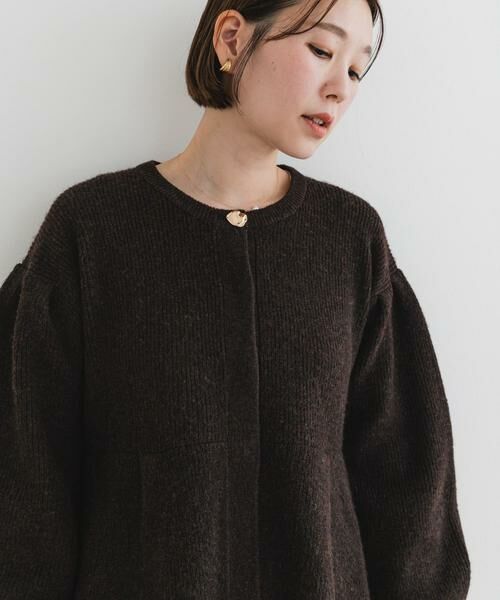 URBAN RESEARCH ROSSO / アーバンリサーチ ロッソ カーディガン・ボレロ | F by ROSSO　ペプラムボリュームスリーブカーディガン | 詳細1