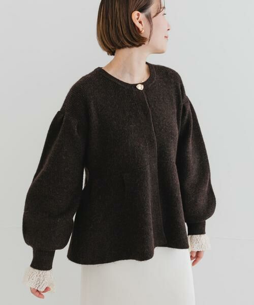 URBAN RESEARCH ROSSO / アーバンリサーチ ロッソ カーディガン・ボレロ | F by ROSSO　ペプラムボリュームスリーブカーディガン | 詳細2
