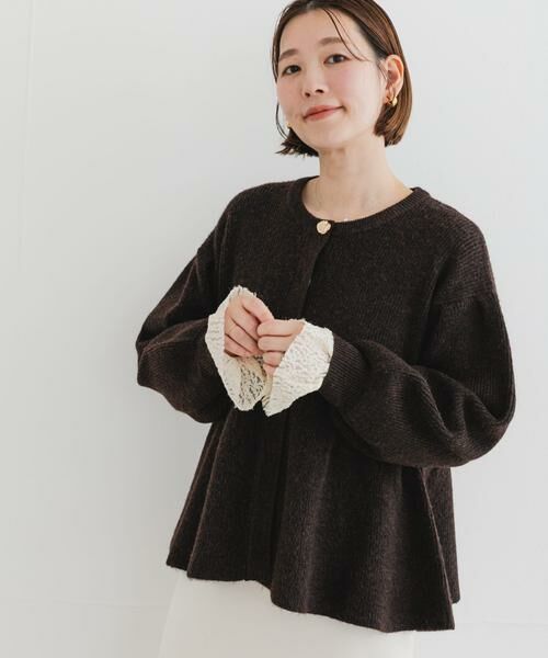 URBAN RESEARCH ROSSO / アーバンリサーチ ロッソ カーディガン・ボレロ | F by ROSSO　ペプラムボリュームスリーブカーディガン | 詳細4