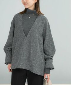 URBAN RESEARCH ROSSO / アーバンリサーチ ロッソ シャツ・ブラウス | ツイード深Vネックプルオーバー