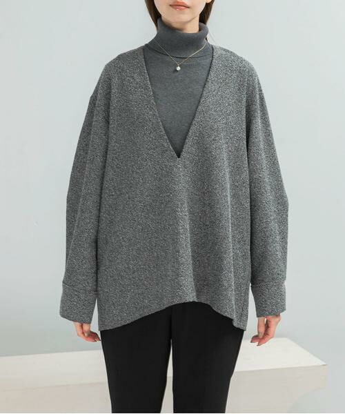 URBAN RESEARCH ROSSO / アーバンリサーチ ロッソ シャツ・ブラウス | ツイード深Vネックプルオーバー | 詳細11