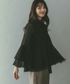 URBAN RESEARCH ROSSO / アーバンリサーチ ロッソ シャツ・ブラウス | シアーラメチュールフレアスリーブブラウス