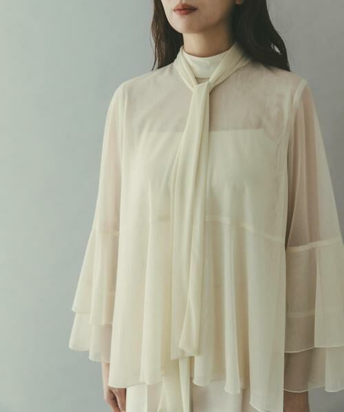 URBAN RESEARCH ROSSO / アーバンリサーチ ロッソ シャツ・ブラウス | シアーラメチュールフレアスリーブブラウス | 詳細10