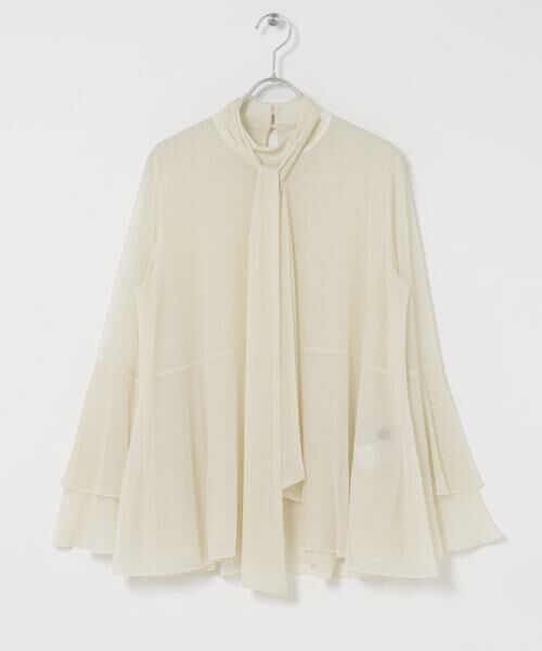 URBAN RESEARCH ROSSO / アーバンリサーチ ロッソ シャツ・ブラウス | シアーラメチュールフレアスリーブブラウス | 詳細11