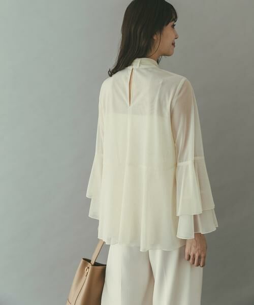 URBAN RESEARCH ROSSO / アーバンリサーチ ロッソ シャツ・ブラウス | シアーラメチュールフレアスリーブブラウス | 詳細2