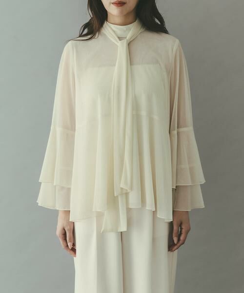 URBAN RESEARCH ROSSO / アーバンリサーチ ロッソ シャツ・ブラウス | シアーラメチュールフレアスリーブブラウス | 詳細6