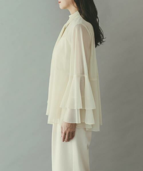 URBAN RESEARCH ROSSO / アーバンリサーチ ロッソ シャツ・ブラウス | シアーラメチュールフレアスリーブブラウス | 詳細7