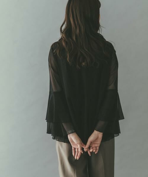 URBAN RESEARCH ROSSO / アーバンリサーチ ロッソ シャツ・ブラウス | シアーラメチュールフレアスリーブブラウス | 詳細13