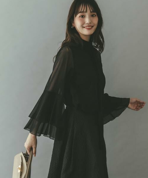 URBAN RESEARCH ROSSO / アーバンリサーチ ロッソ シャツ・ブラウス | シアーラメチュールフレアスリーブブラウス | 詳細17