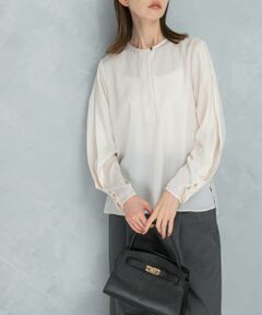 URBAN RESEARCH ROSSO / アーバンリサーチ ロッソ シャツ・ブラウス | ピーチサテンデザインスリーブブラウス