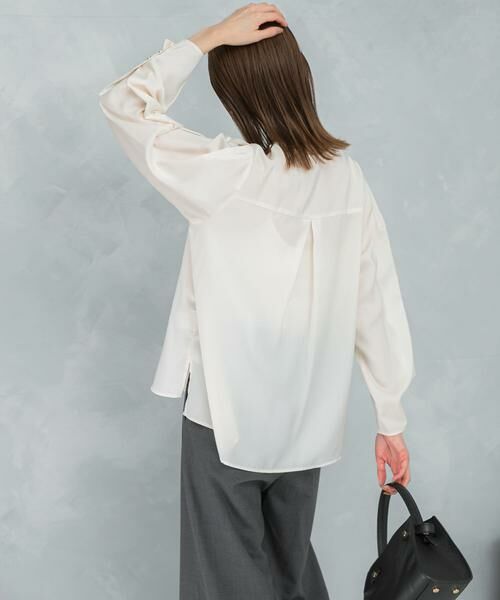 URBAN RESEARCH ROSSO / アーバンリサーチ ロッソ シャツ・ブラウス | ピーチサテンデザインスリーブブラウス | 詳細1