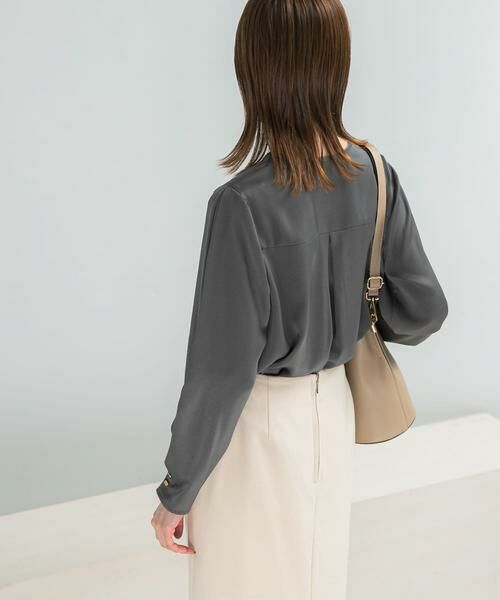 URBAN RESEARCH ROSSO / アーバンリサーチ ロッソ シャツ・ブラウス | ピーチサテンデザインスリーブブラウス | 詳細6