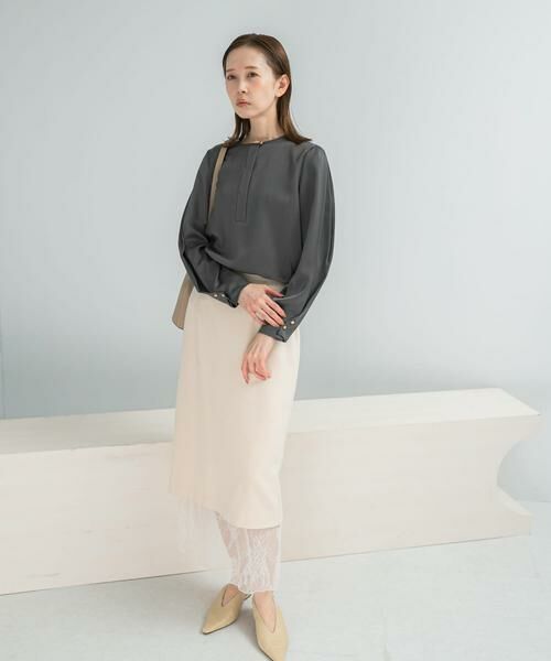 URBAN RESEARCH ROSSO / アーバンリサーチ ロッソ シャツ・ブラウス | ピーチサテンデザインスリーブブラウス | 詳細7