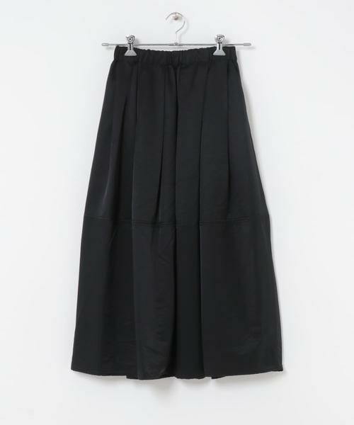 URBAN RESEARCH ROSSO/アーバンリサーチ ロッソ ヴィンテージサテンギャザースカート ブラック FREE