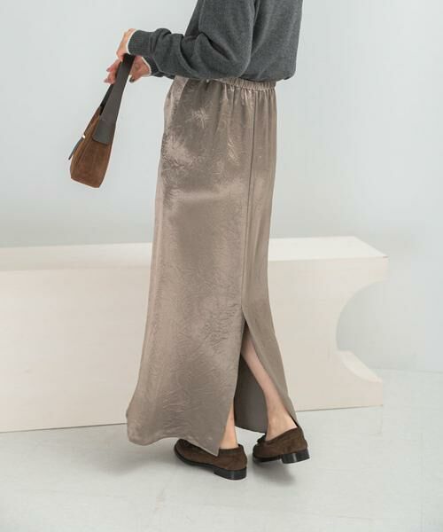 URBAN RESEARCH ROSSO / アーバンリサーチ ロッソ スカート | アセテートサテンストレートスカート | 詳細1