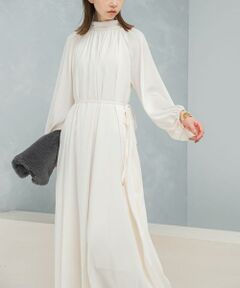 URBAN RESEARCH ROSSO / アーバンリサーチ ロッソ ワンピース | ハイネックギャザーサテンドレス