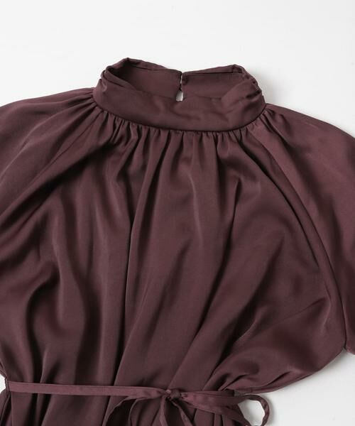URBAN RESEARCH ROSSO / アーバンリサーチ ロッソ ワンピース | ハイネックギャザーサテンドレス | 詳細11