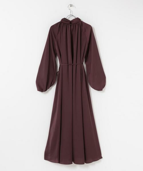 URBAN RESEARCH ROSSO / アーバンリサーチ ロッソ ワンピース | ハイネックギャザーサテンドレス | 詳細13