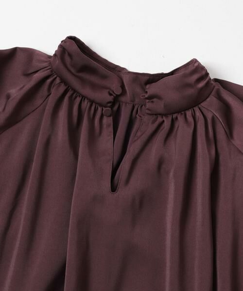 URBAN RESEARCH ROSSO / アーバンリサーチ ロッソ ワンピース | ハイネックギャザーサテンドレス | 詳細15